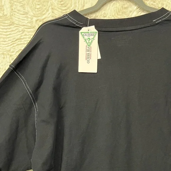 NEW GUESS ORIGINALS Oversized Fit Black Streetwear Casual T-shirt Men’s XL - Picture 6 of 6
